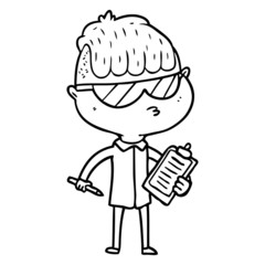 cartoon boy wearing sunglasses