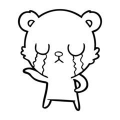 crying cartoon bear