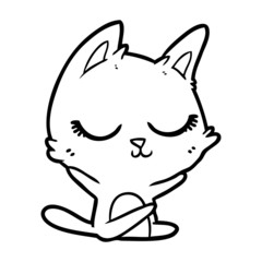 calm cartoon cat