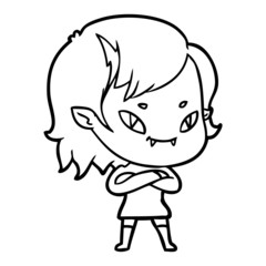 cartoon friendly vampire girl