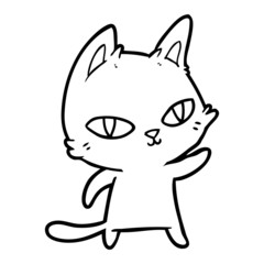 cartoon cat staring
