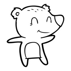 smiling polar bear cartoon
