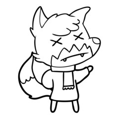 cartoon dead fox