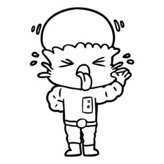 disgusted cartoon alien