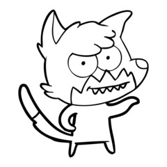 cartoon grinning fox