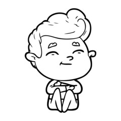 happy cartoon man