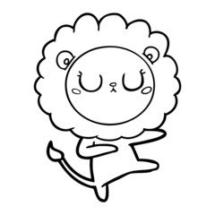 cartoon lion dancing
