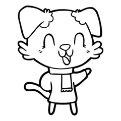 laughing cartoon dog