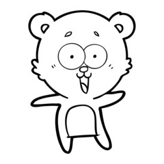 laughing teddy  bear cartoon