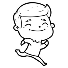 happy cartoon man