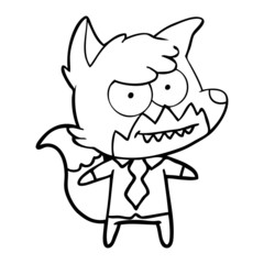 cartoon grinning fox