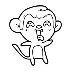 crazy cartoon monkey