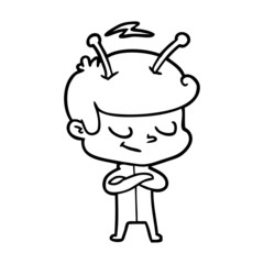 friendly cartoon spaceman