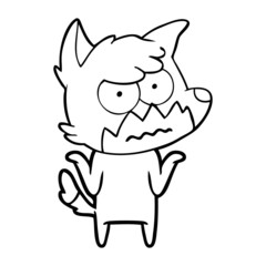 cartoon annoyed fox