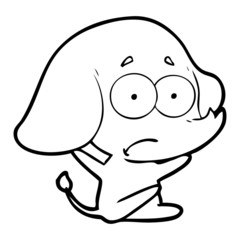 cartoon unsure elephant