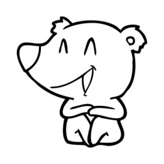 Fototapeta premium laughing bear cartoon