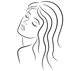 Woman with closed eyes