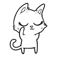 calm cartoon cat