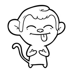 Fototapeta premium funny cartoon monkey