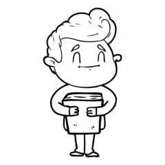 happy cartoon man