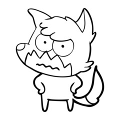 cartoon annoyed fox
