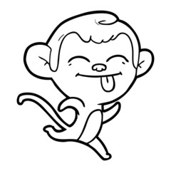 Obraz premium funny cartoon monkey