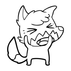 angry cartoon fox