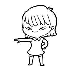 cartoon woman