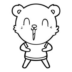 happy cartoon bear