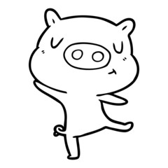 cartoon pig dancing