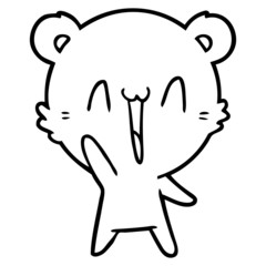 happy bear cartoon