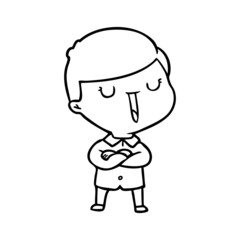 cartoon happy boy