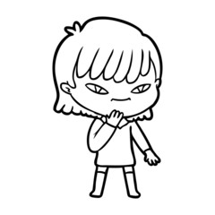 cartoon woman
