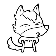 cartoon wolf whistling