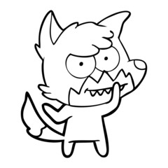 cartoon grinning fox