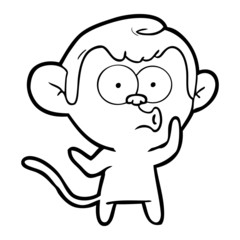 cartoon hooting monkey