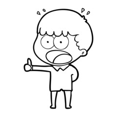 cartoon shocked man