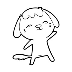 happy cartoon dog