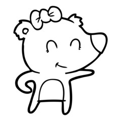 female bear cartoon