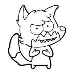 cartoon grinning fox