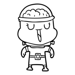 happy cartoon robot