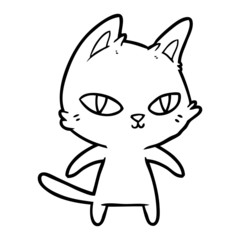 cartoon cat staring