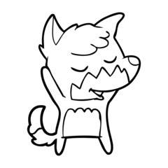 friendly cartoon fox