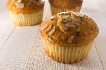 Almond poppy seed muffins