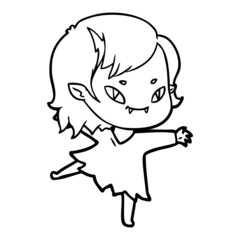 cartoon friendly vampire girl