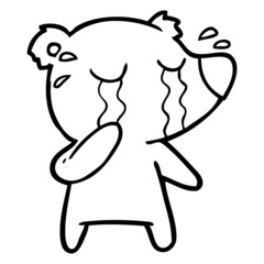 cartoon crying bear