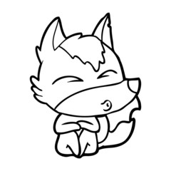 cartoon wolf whistling