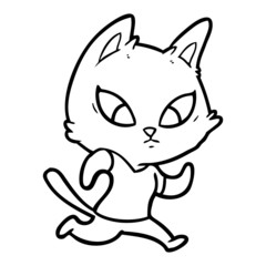 confused cartoon cat