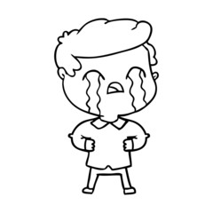cartoon man crying
