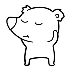 happy cartoon polar bear